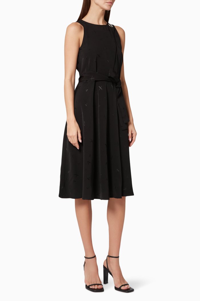 

Midi Dress in Jacquard, Black