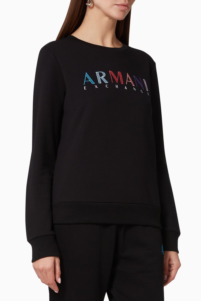 

Logo Sweatshirt in Fleece, Black