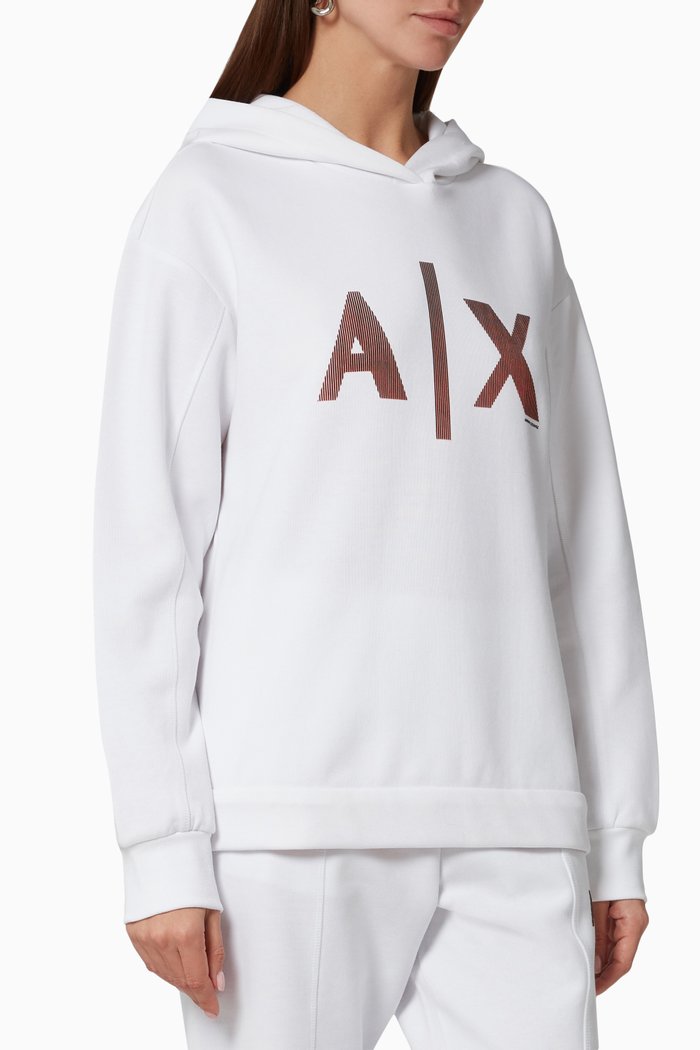 

Hooded Sweatshirt in Jersey, White