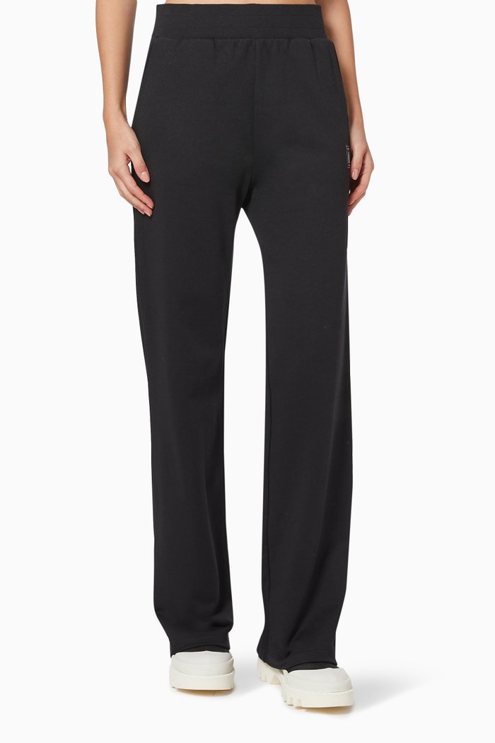 

AX Logo Patch Sweatpants in Jersey, Black