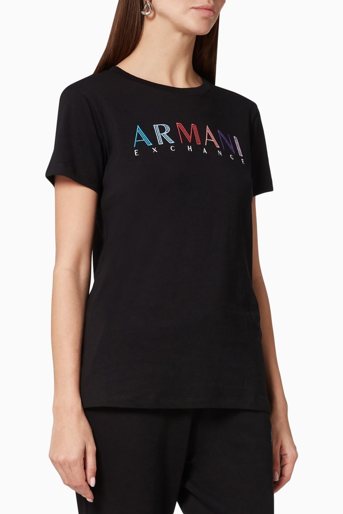 Logo Graphic T-shirt in Jersey, Black
