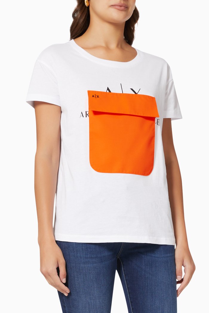 

AX Pocket Patch T-shirt in Jersey, White