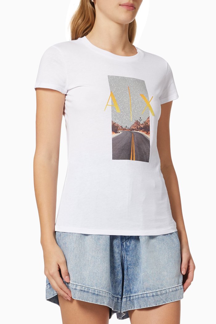 T-Shirt in Cotton Jersey, White