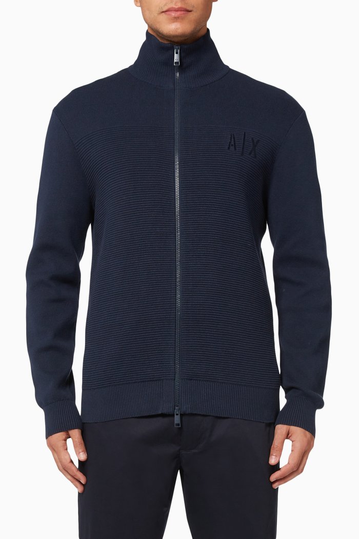 

Logo Long Sleeve Jacket, Blue