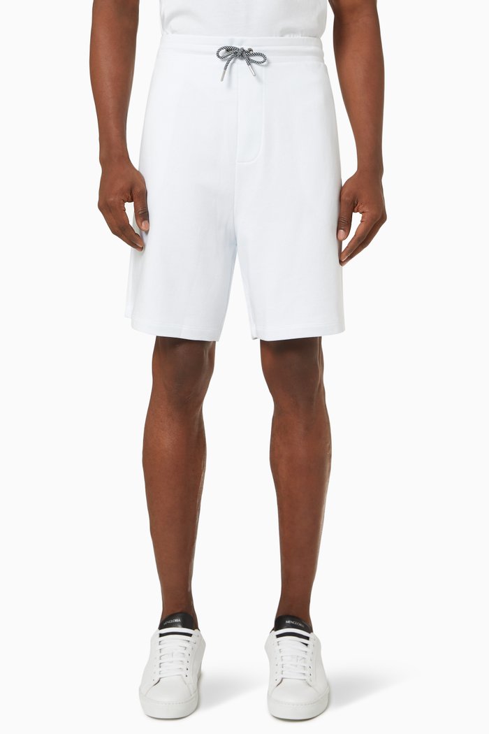 

AX Logo Patch Shorts in Cotton Jersey, White