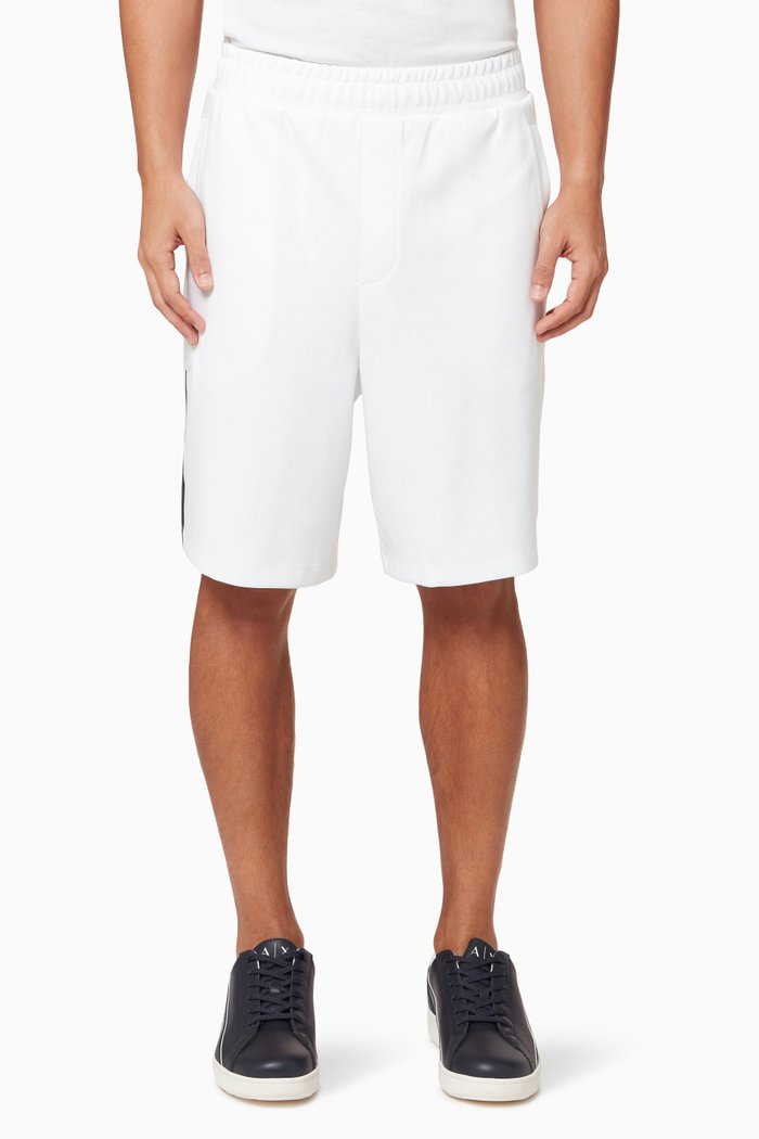 

Logo Tape Shorts in Jersey, White