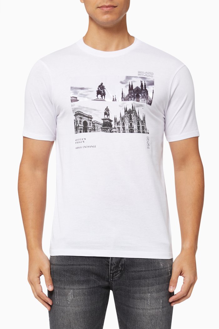 

Graphic T-Shirt in Cotton Jersey, White