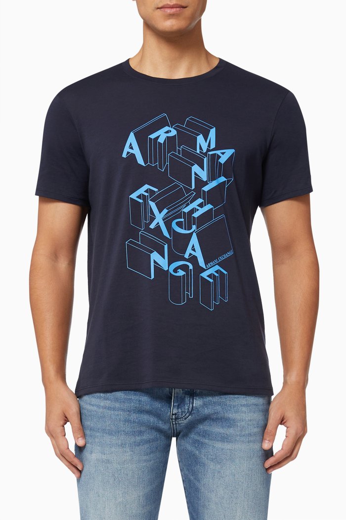 

Logo T-Shirt in Cotton Jersey, Blue