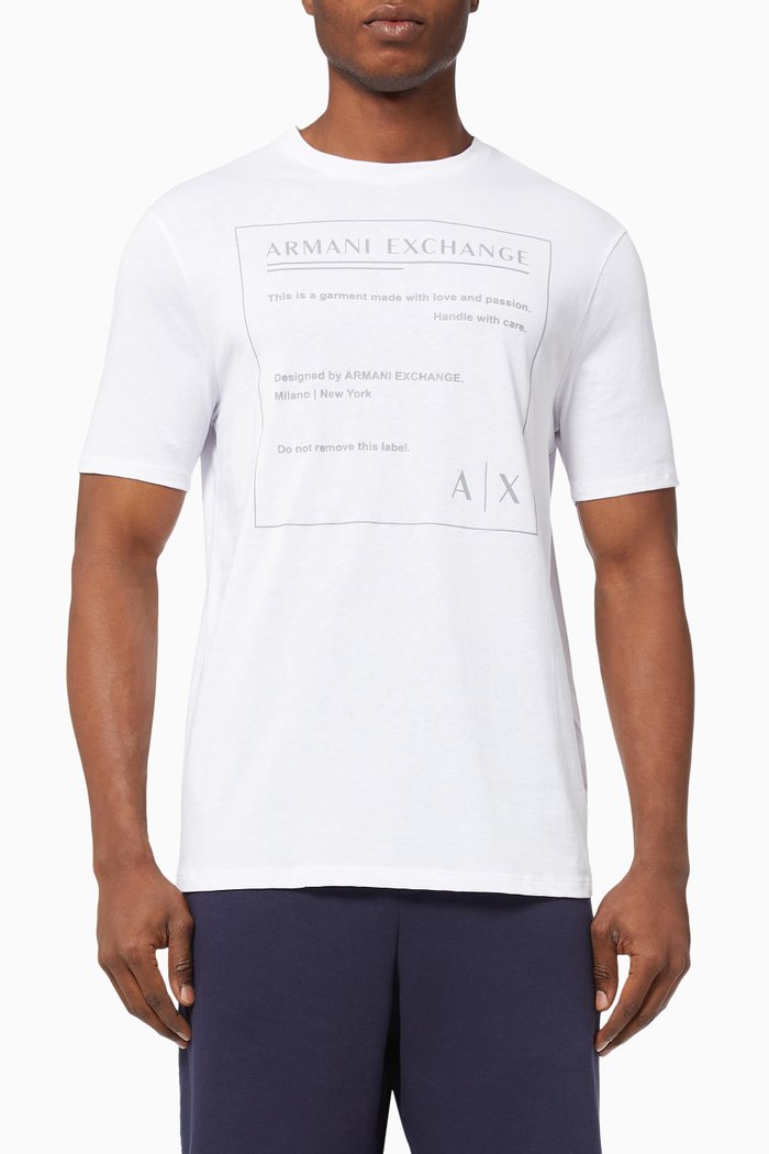 

AX Made With Love T-shirt in Cotton Jersey, White