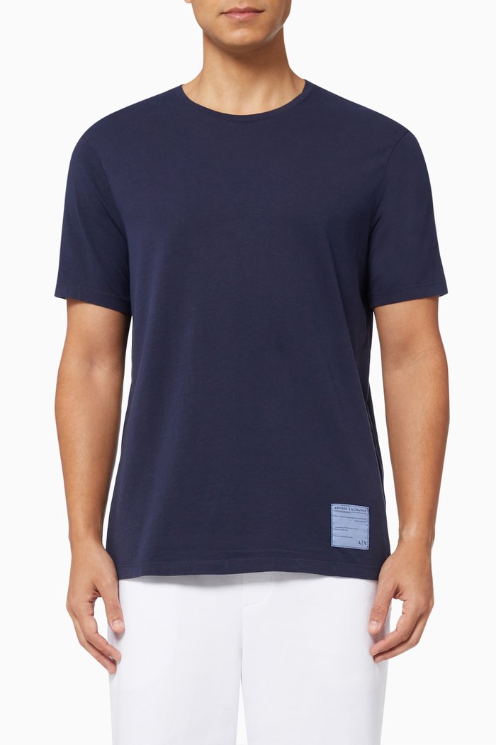 

Logo Patch T-Shirt in Jersey, Blue