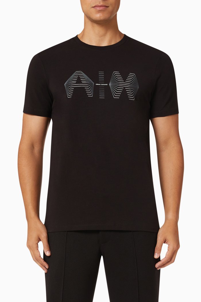 

Slim Fit T-shirt in Cotton Jersey, Black