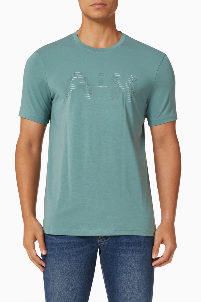 

Slim Fit T-shirt in Cotton Jersey, Green