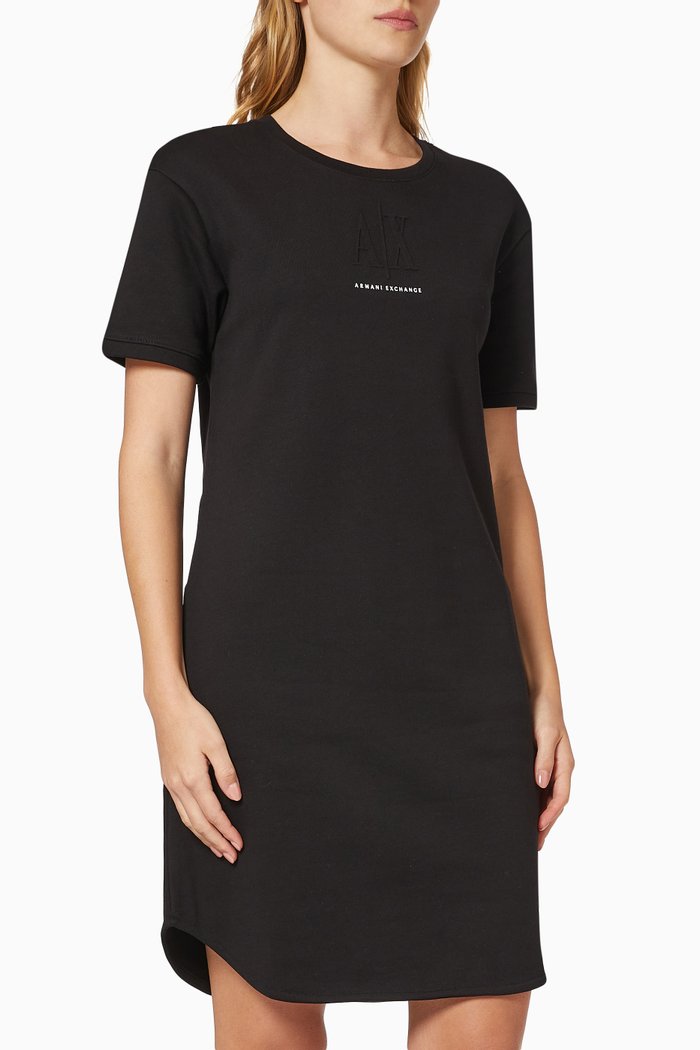 

Icon AX Embossed Logo T-shirt in Jersey, Black