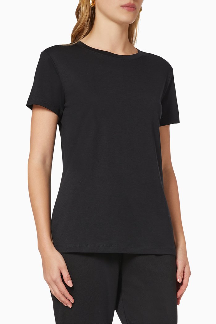 

Crewneck T-shirt in Cotton, Black