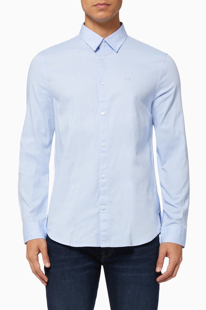 

Oxford Shirt in Cotton, Blue