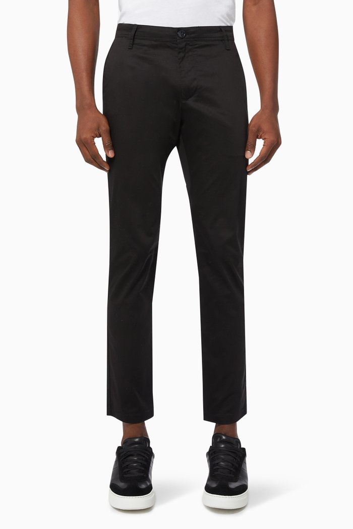 

Slim Fit Chinos in Gabardine, Black