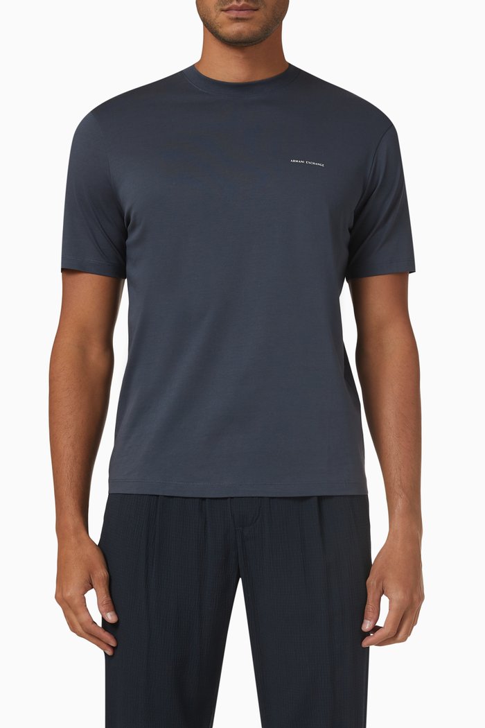 

Logo T-shirt in Cotton Jersey, Blue