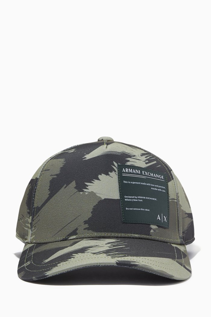 

Logo Patch Baseball Cap in Cotton Twill, Green