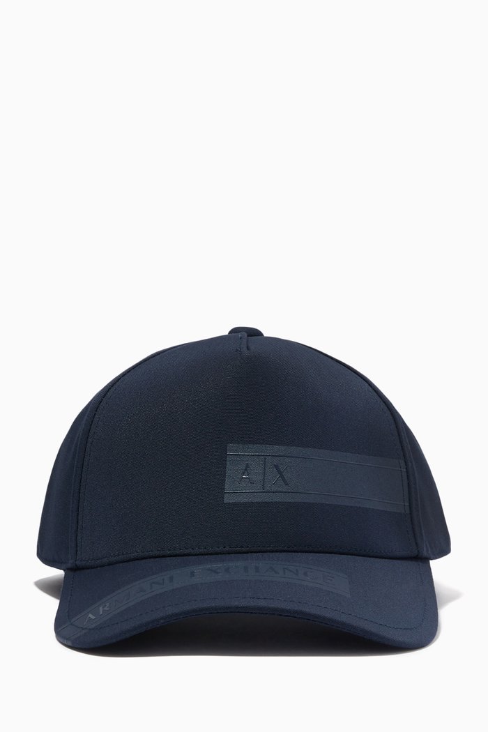 

AX Tape Baseball Cap in Cotton Twill, Blue