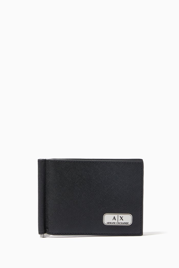 

Metal Logo Wallet, Black