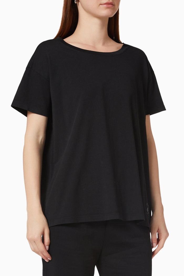 

Small Logo Patch T-Shirt in Cotton, Black