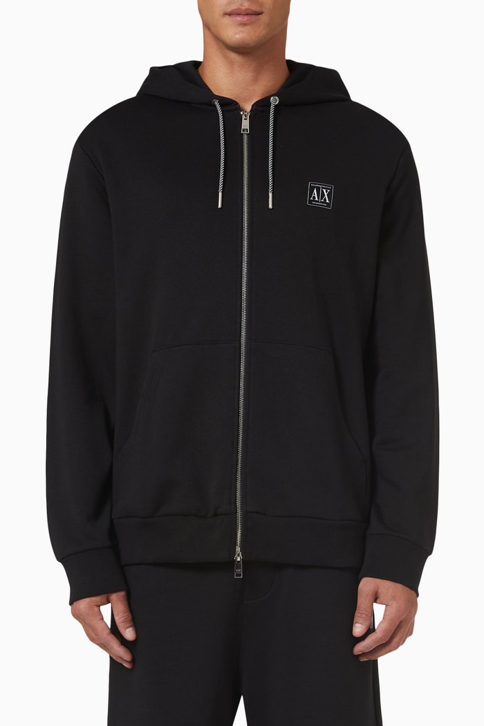 

AX Hoodie in Organic Pima French Terry, Black