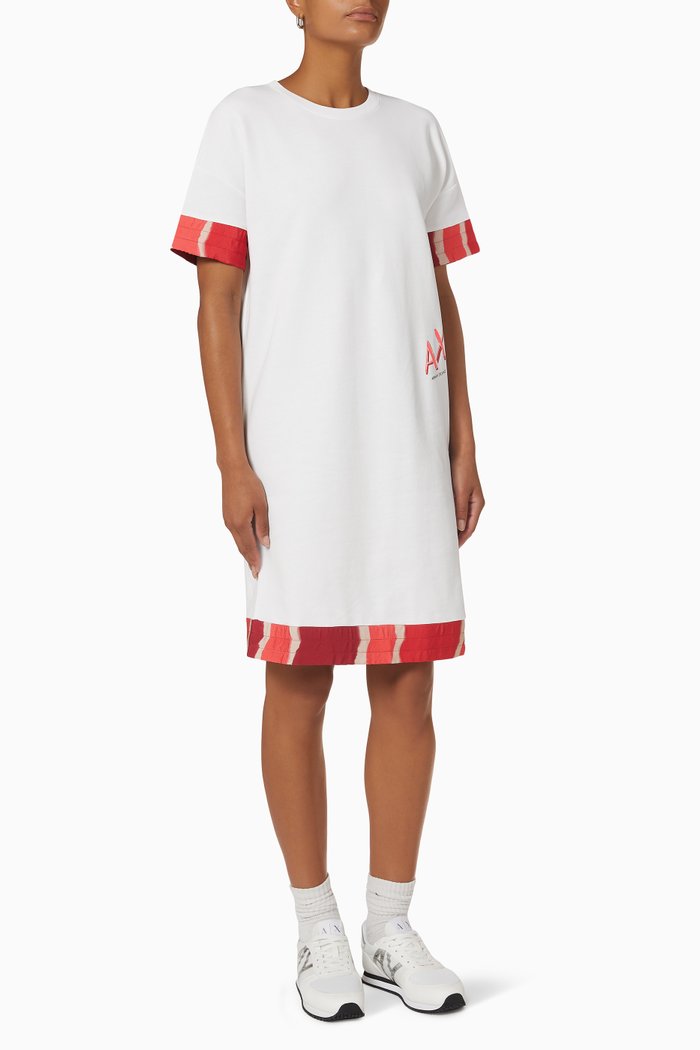 

Shirt Dress in Organic Cotton Fleece, White