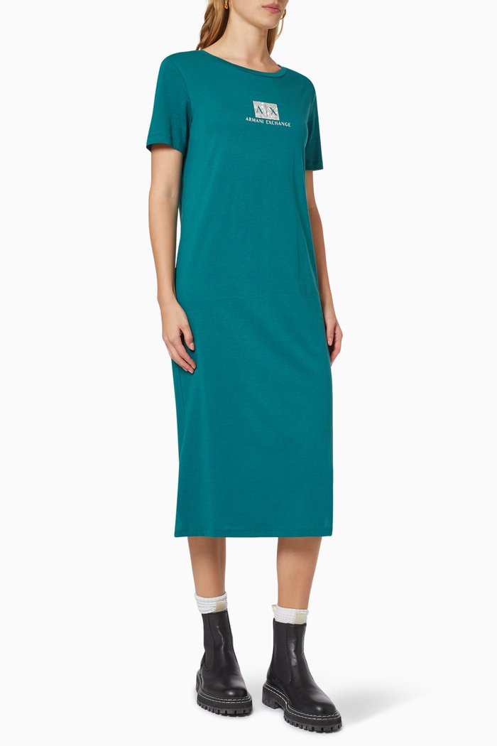 

Ramadan Collection Metallic Dress in Jersey, Green