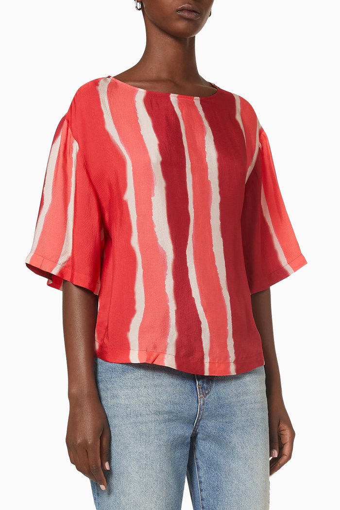 

Fluid Blouse in Viscose, Red