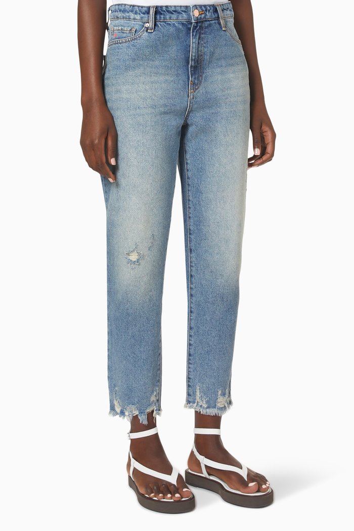 

J16 Boyfriend Cropped Jeans in Denim, Blue