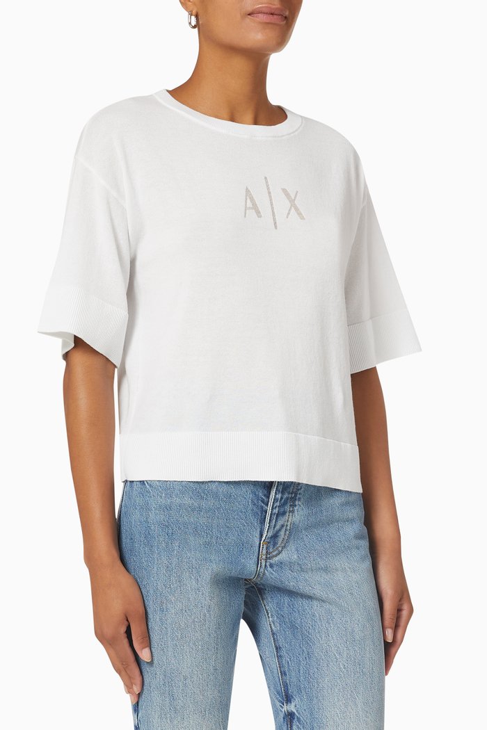 

Sweater in Knit Cotton, White