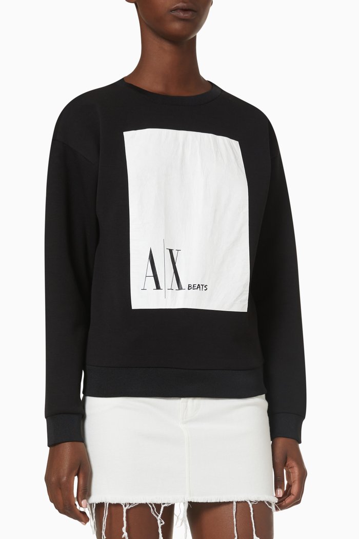 

Logo Sweatshirt in Fleece, Black