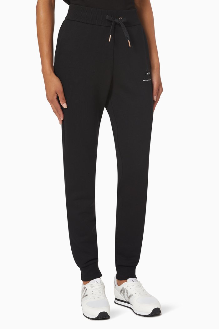 

Logo Sweatpants in French Terry, Black