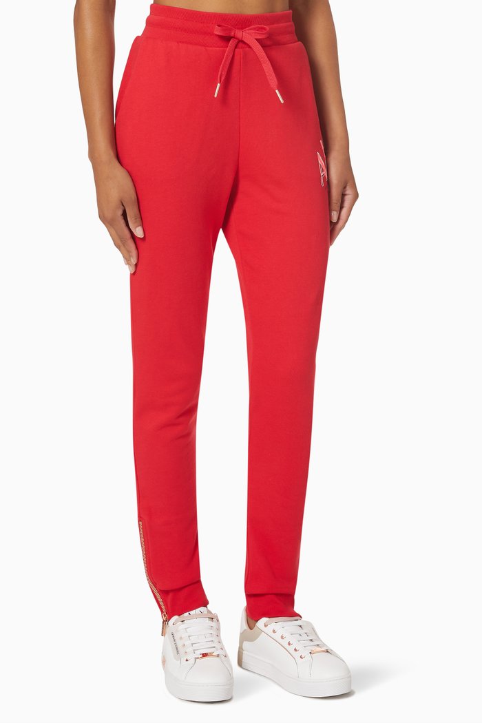 

Sweatpants in Organic Cotton Fleece, Red