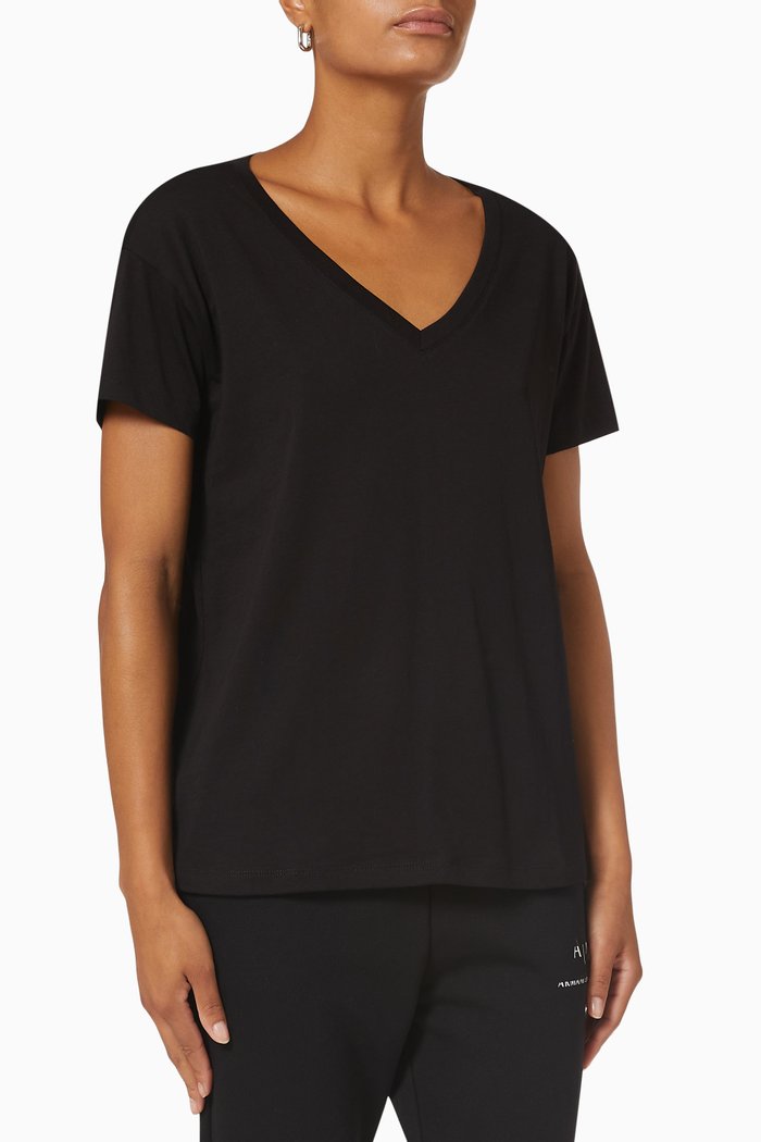 

T-shirt in Cotton, Black