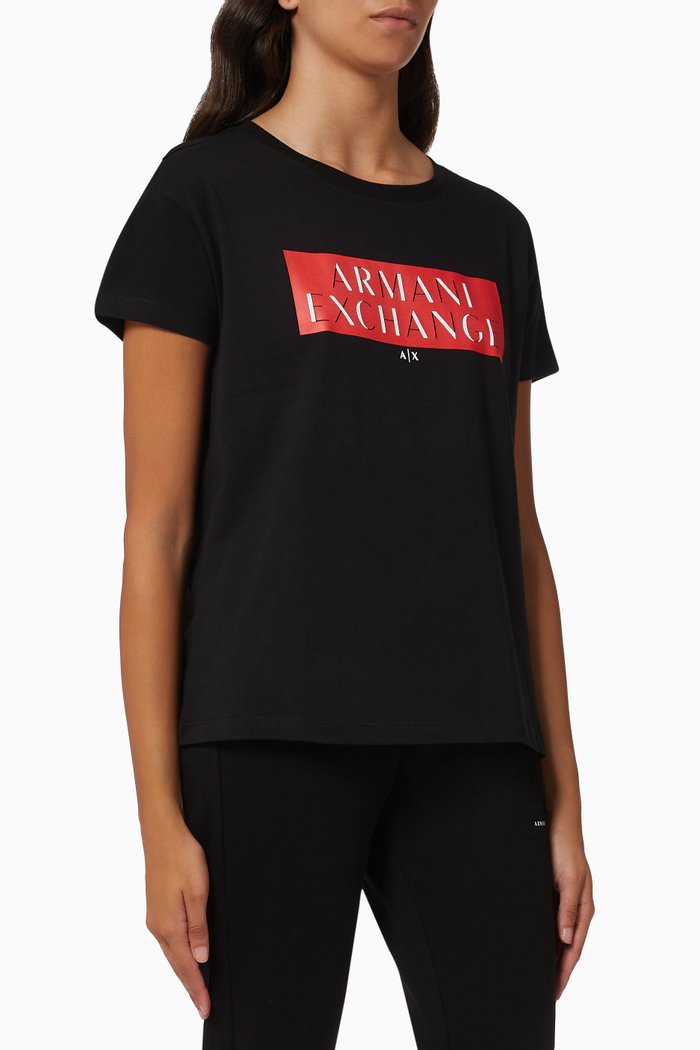 

Heat Sensitive Boyfriend Fit T-Shirt in Cotton, Black
