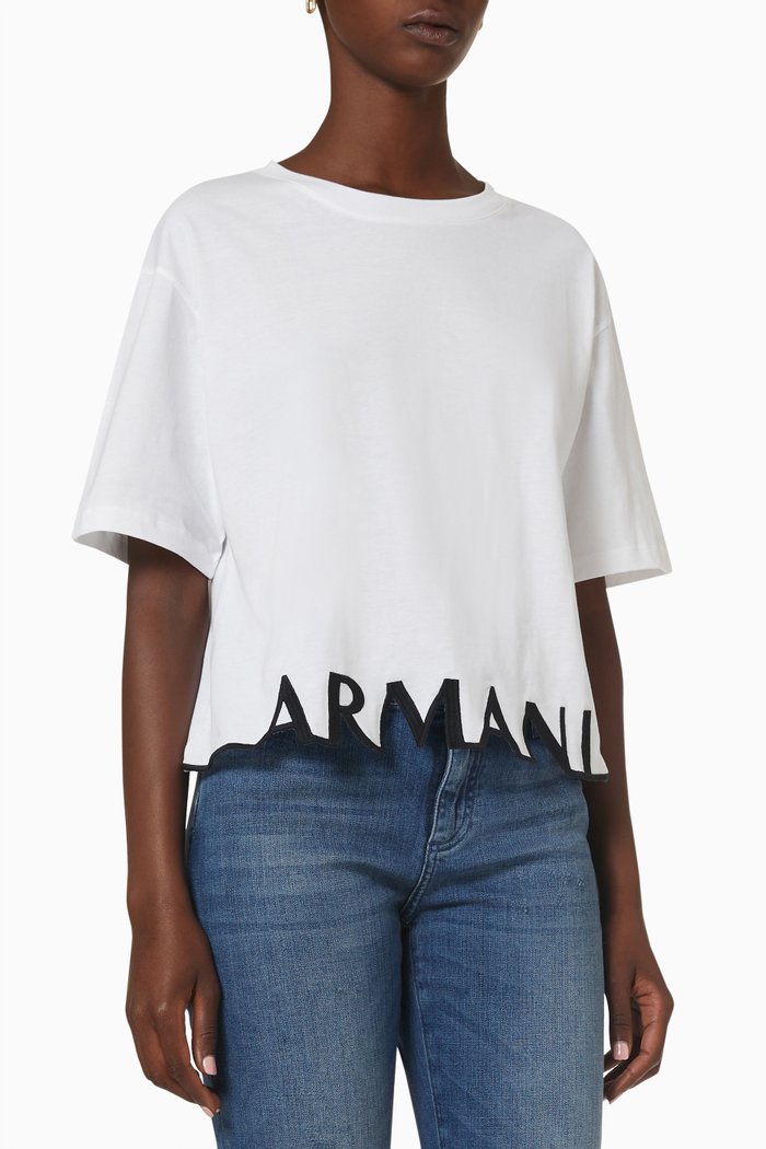 

Cutwork T-shirt in Cotton Jersey, White