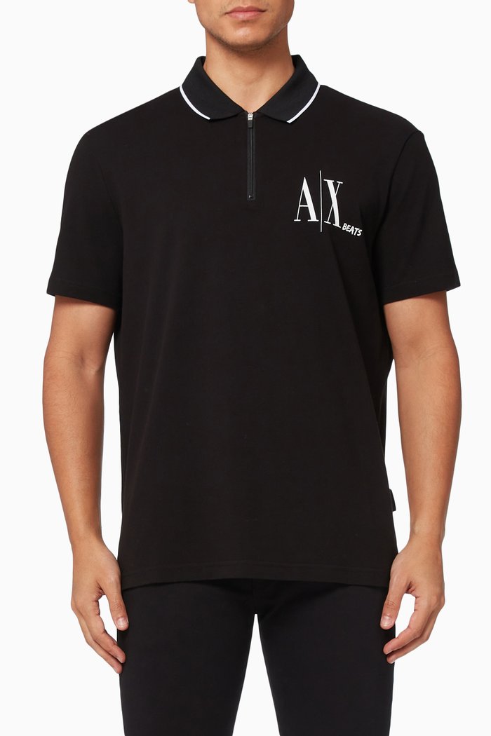 

Polo Shirt in Cotton, Black