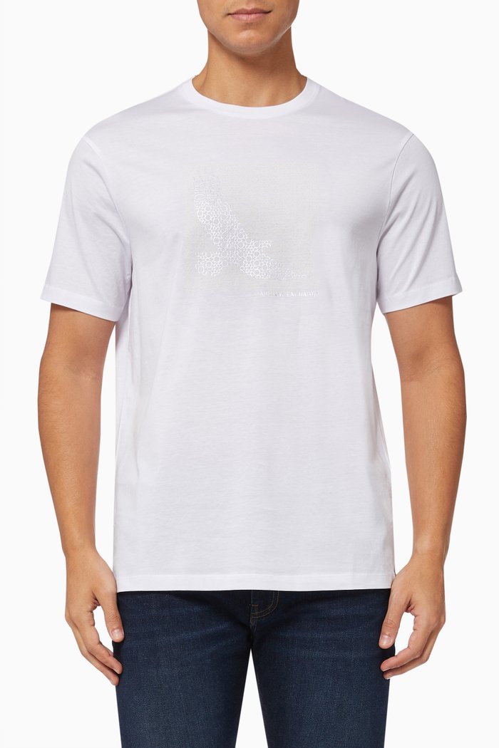 

Eagle Graphic T-Shirt in Cotton Jersey, White