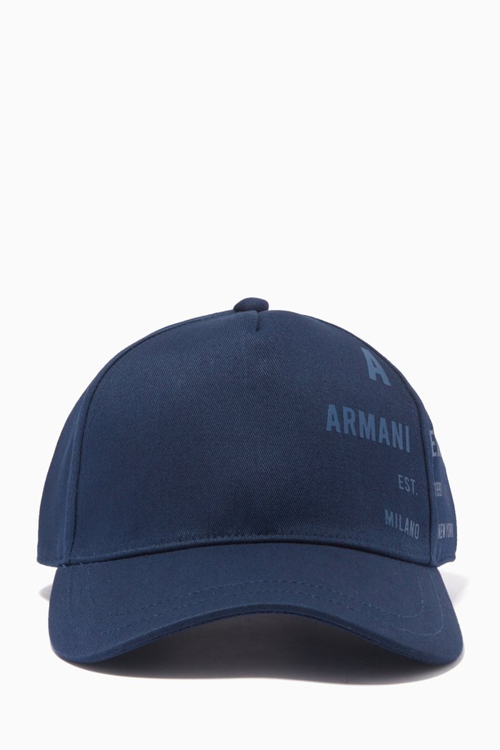 

Logo Print Baseball Cap, Blue