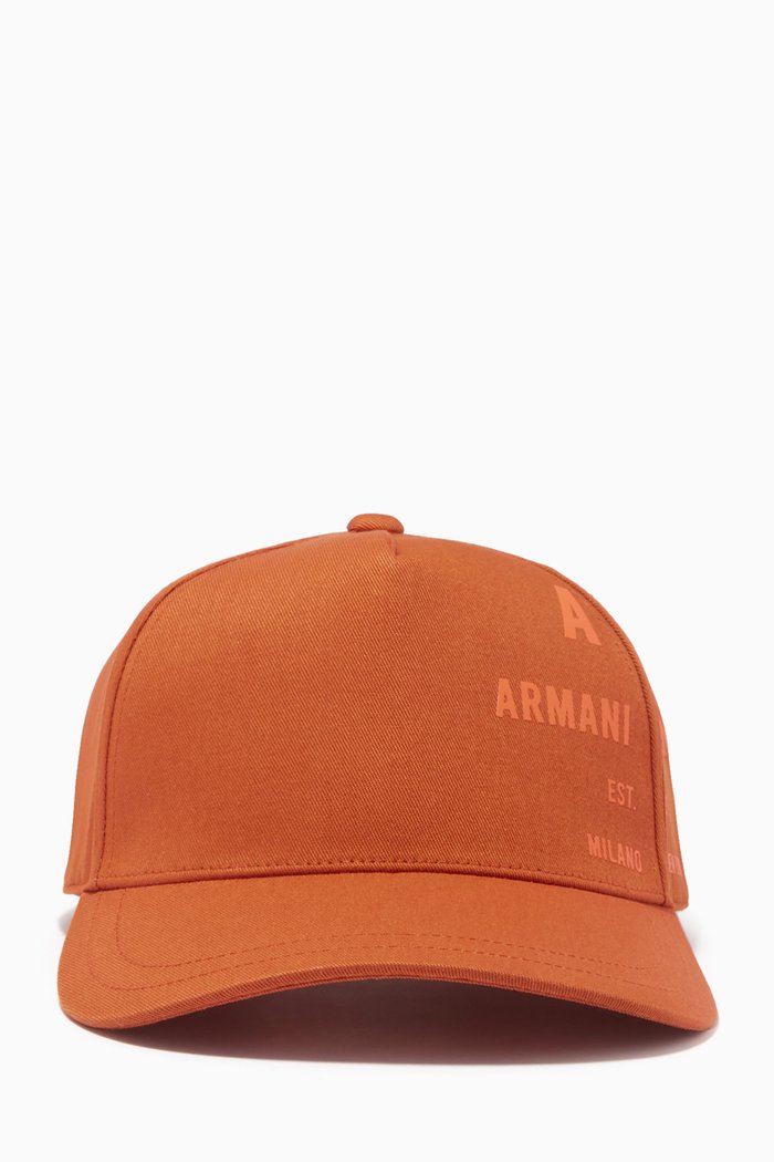 

Logo Print Baseball Cap, Brown