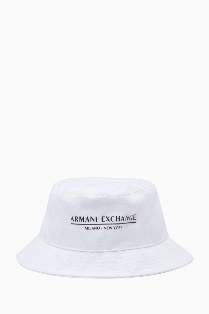 

Logo Print Bucket Hat, White