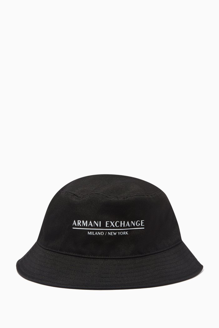 

Logo Print Bucket Hat, Black