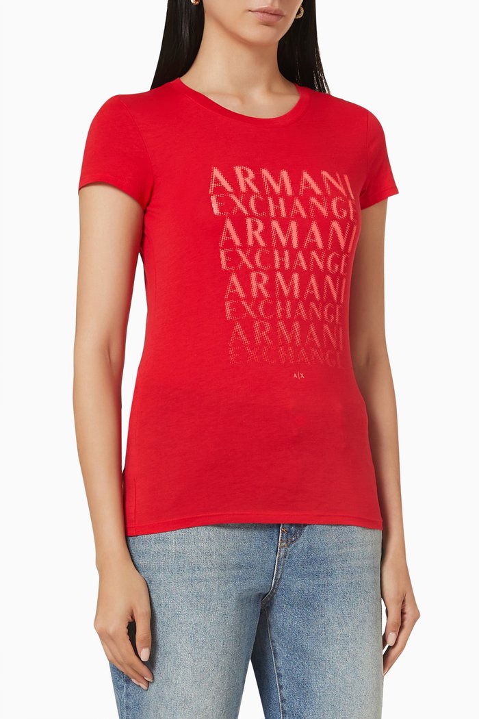 

Repeat Logo T-shirt in Cotton Jersey, Red