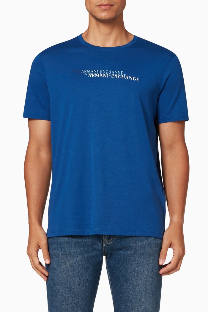 

Slim Fit T-shirt in Pima Cotton Jersey, Blue
