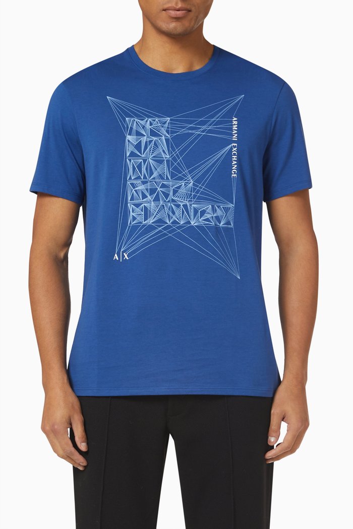 

Regular Fit T-shirt in Pima Cotton Jersey, Blue