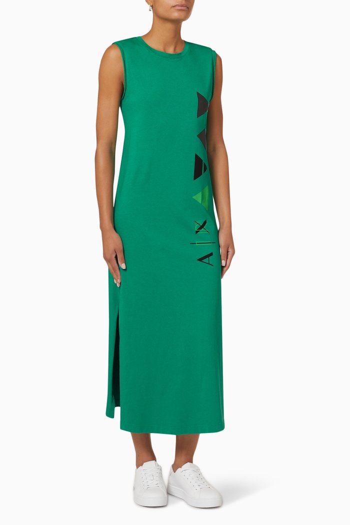 

AX Geo Dress in Cotton, Green