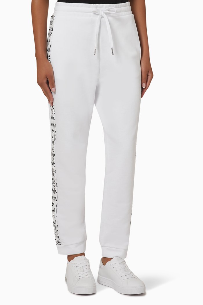 

AX Tape Joggers in Cotton, White
