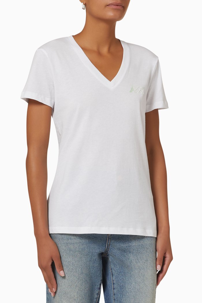 

AX T-shirt in Cotton, White
