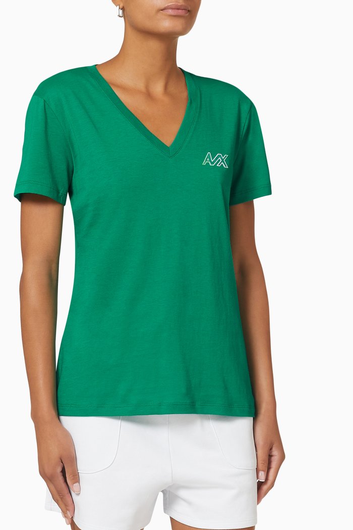 

AX T-shirt in Cotton, Green
